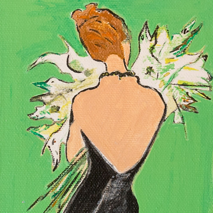 Gemälde Vogel Strauss